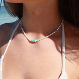 Larimar Pearl Necklace