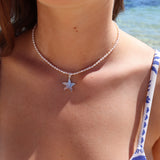 Sia Starfish Pearl Necklace