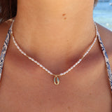 Cowrie Micro Pearl Necklace