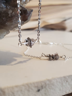 Herkimer Diamond Necklace | 14k Gold Fill |  Sterling Silver