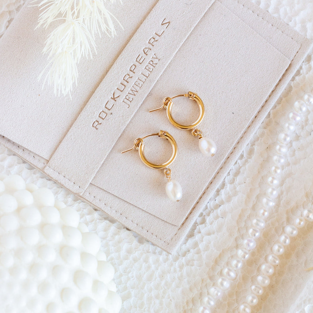 Juno Earrings | 14k Gold Fill | Freshwater Pearl | 15mm