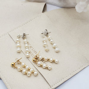 
            
                Load image into Gallery viewer, Adara Earrings |  Gold Fill | Sterling Silver | Freshwater Pearl
            
        