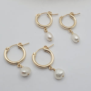 Juno Earrings | 14k Gold Fill | Freshwater Pearl | 15mm