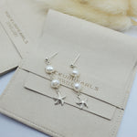 Starfish Drop Earrings |  Freshwater Pearl | 14k Gold Fill | Sterling Silver