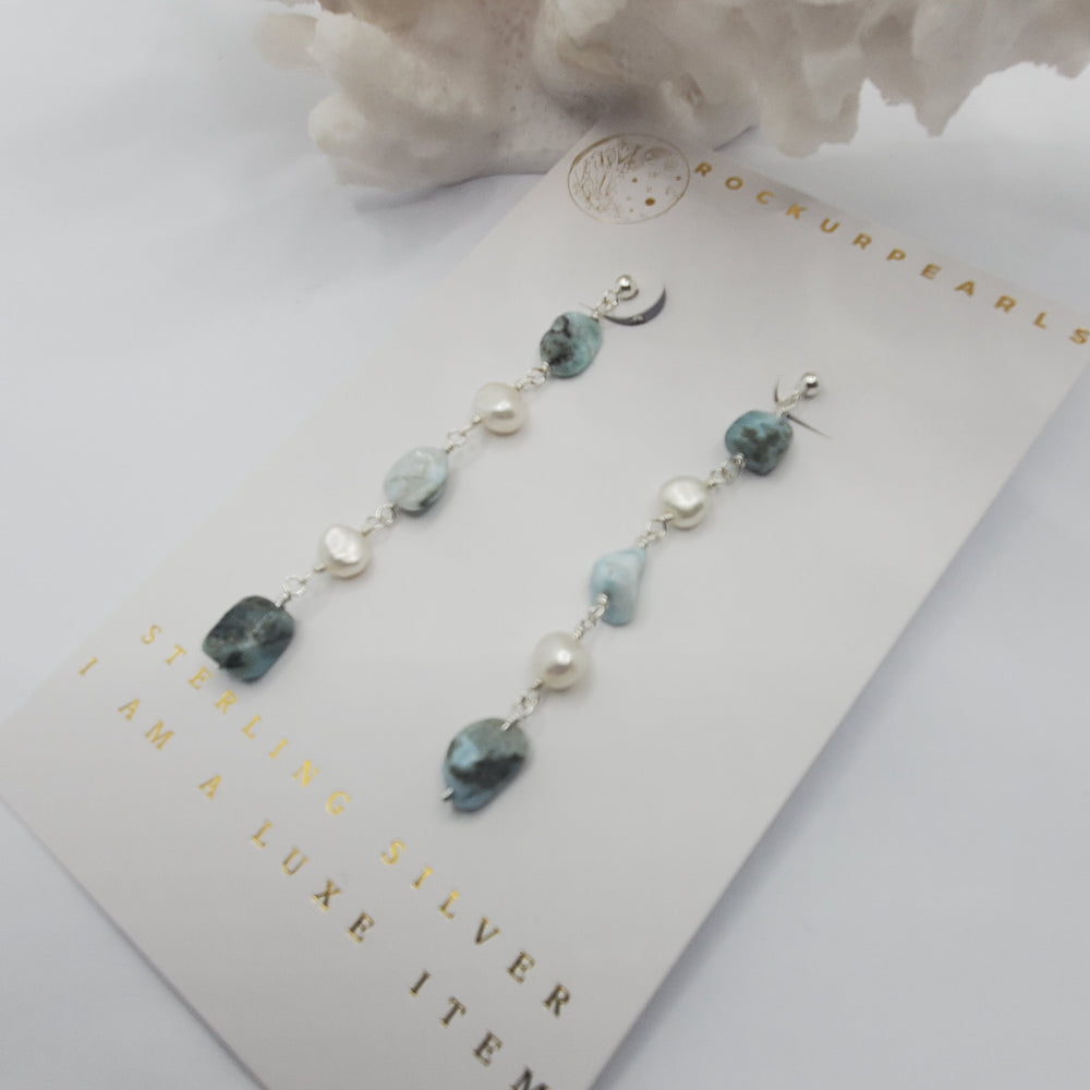 
            
                Load image into Gallery viewer, Empress of the sea Earrings | Sterling Silver |  Gold fill | Freshwater Pearl
            
        