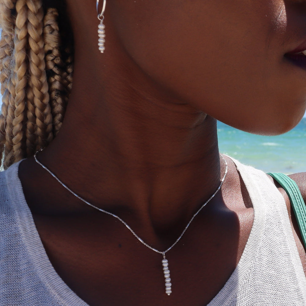 
            
                Load image into Gallery viewer, Paradise Necklace |  Freshwater Pearl | Sterling Silver
            
        