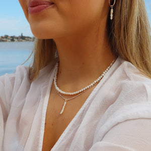 
            
                Load image into Gallery viewer, Paradise Necklace |  Freshwater Pearl | Sterling Silver
            
        