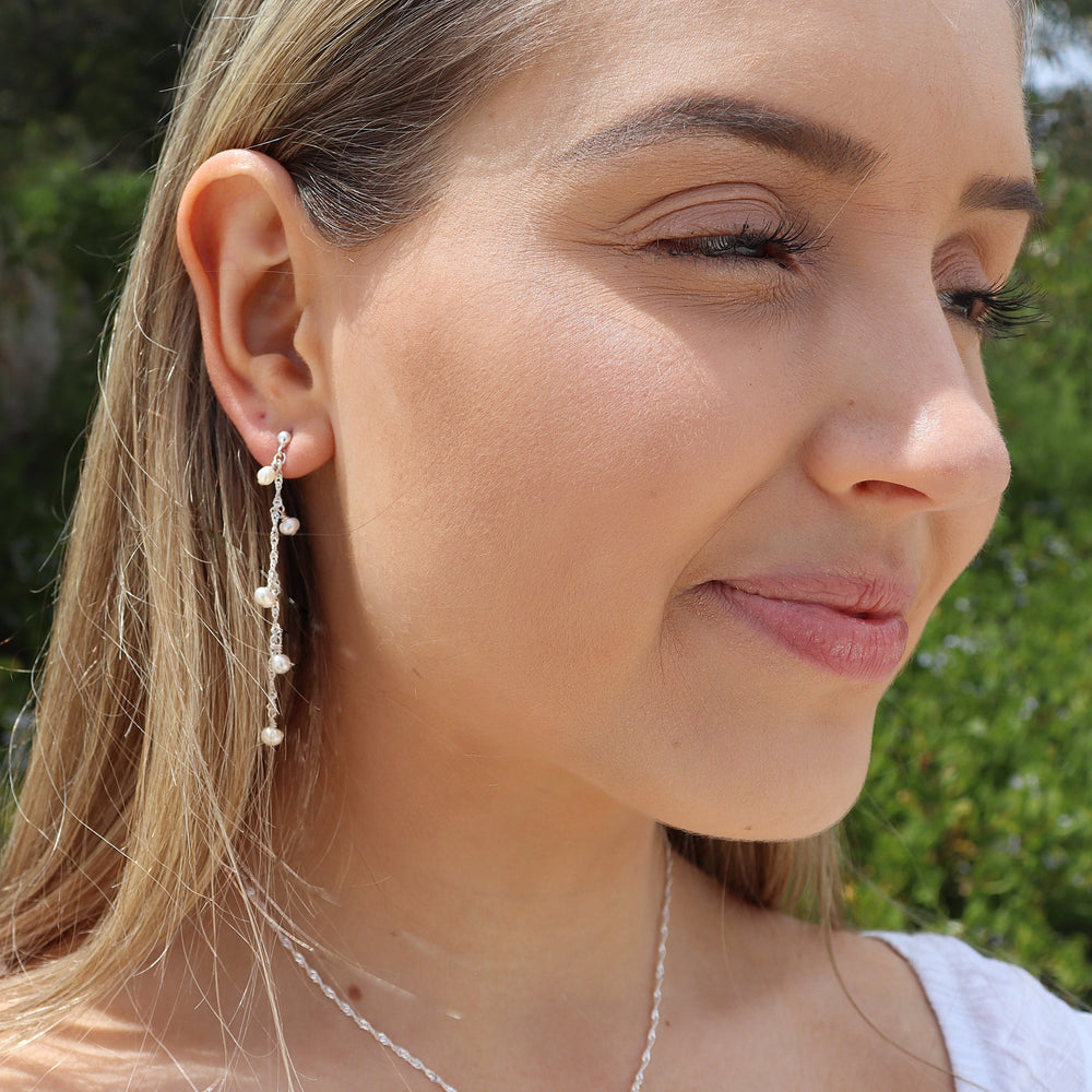 Aura Earrings |  Freshwater Pearl |  Sterling Silver