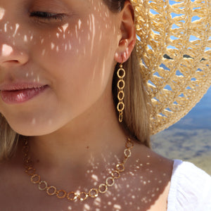 
            
                Load image into Gallery viewer, Circle Link Earring | Gold Vermeil
            
        