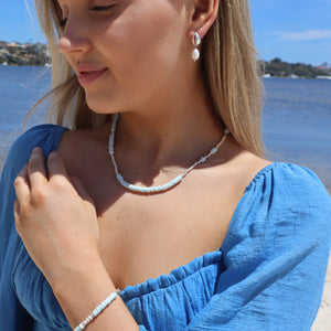 Sunray Necklace |  Puka Shell | Sterling Silver