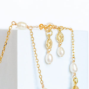 Ocean Siren Earrings|  Freshwater Pearl | 18k Gold Vermeil |  Sterling Silver