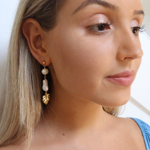 Diva Earrings | Freshwater Pearl | Gold