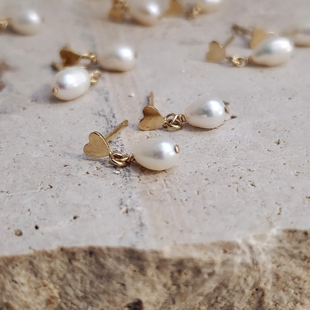 Ever After Earrings |  14k Gold Fill | Sterling Silver | Freshwater Pearl
